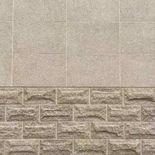 淮安 黄金麻自然面蘑菇石配荔枝面干挂