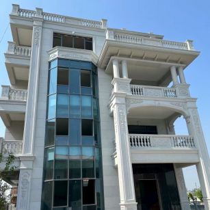 淮安 白麻花岗岩别墅外墙干挂效果展示