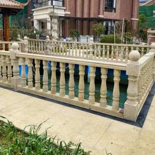 淮安黄金麻花岗岩石材栏杆，扶手，将军柱，花瓶柱