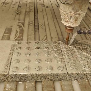 淮安 芝麻白花岗岩石材盲人石、盲道石、盲点石