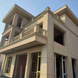 淮安 黄金麻花岗岩石材荔枝面外墙干挂效果展示