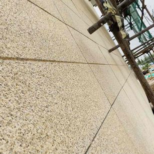 淮安 黄金麻花岗岩荔枝面外墙干挂石材效果示例