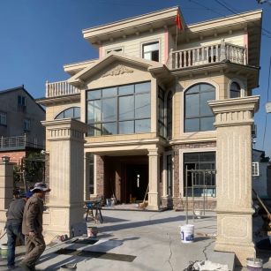 淮安 黄金麻花岗岩荔枝面别墅外墙干挂私家专属