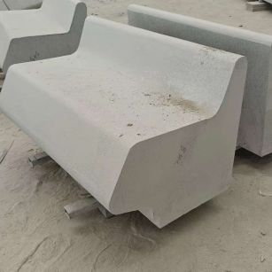 淮安 芝麻白花岗岩异形坐凳，石凳