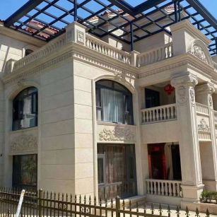 淮安 黄金麻花岗岩荔枝面别墅外墙干挂