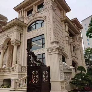 淮安 黄金麻花岗岩别墅外墙干挂效果展示