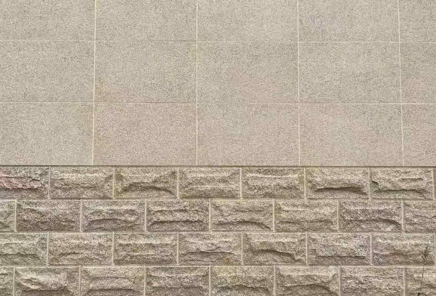 淮安 黄金麻自然面蘑菇石配荔枝面干挂