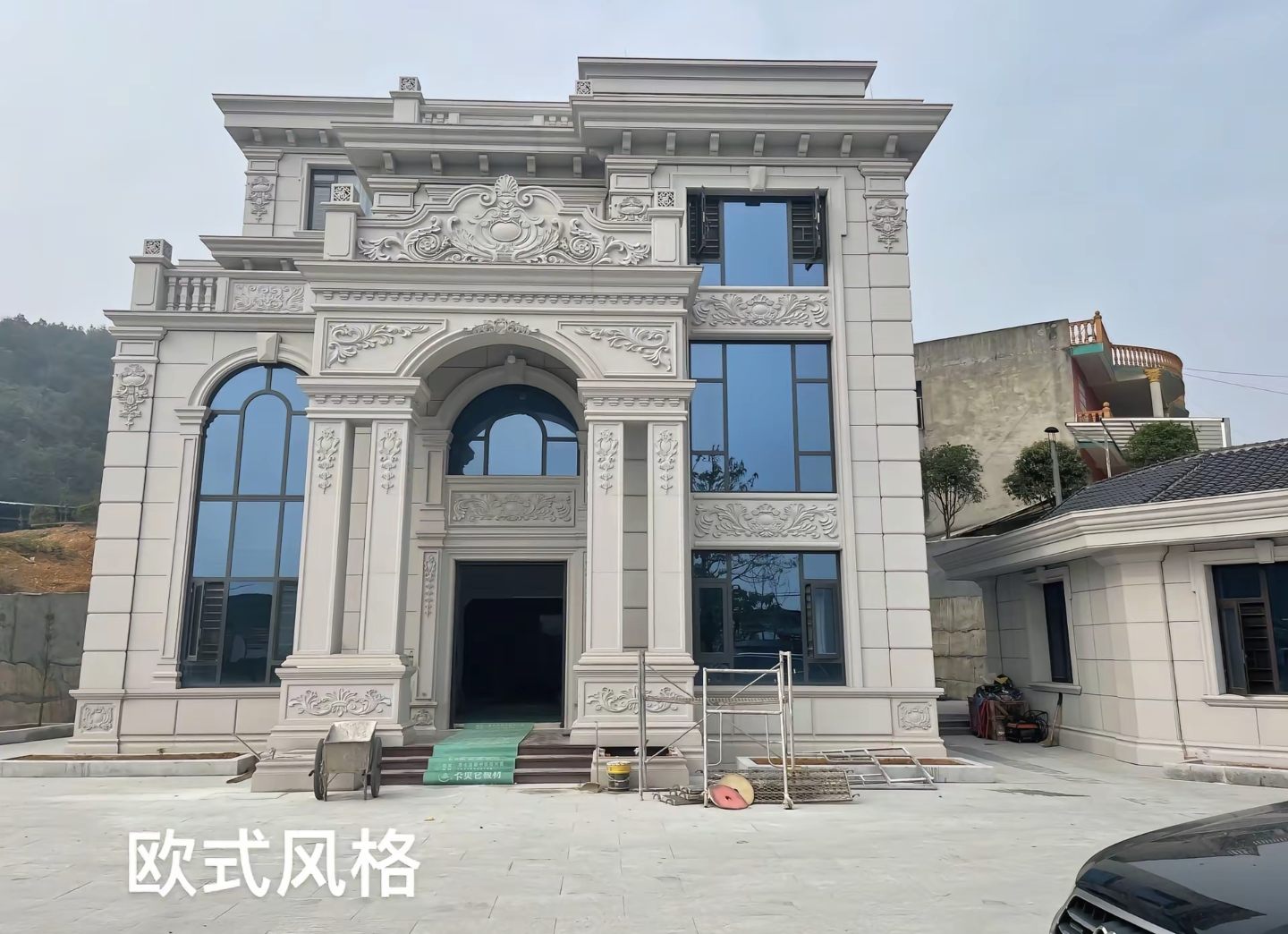 淮安 白麻花岗岩别墅外墙干挂