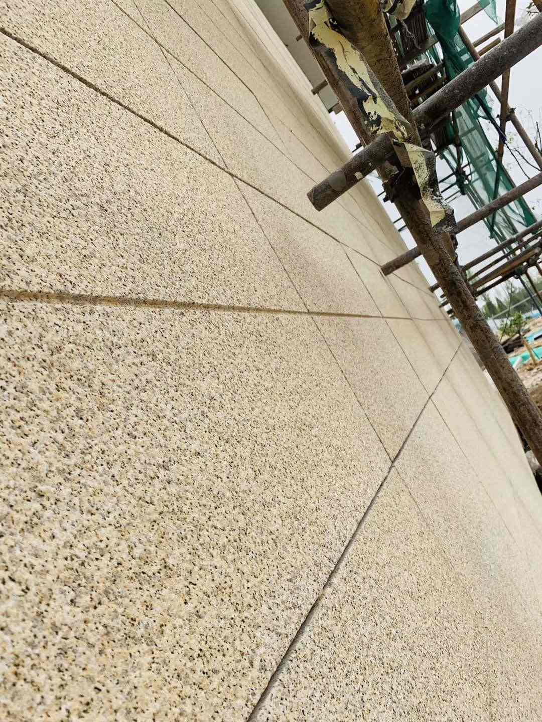 淮安 黄金麻花岗岩荔枝面外墙干挂石材效果示例