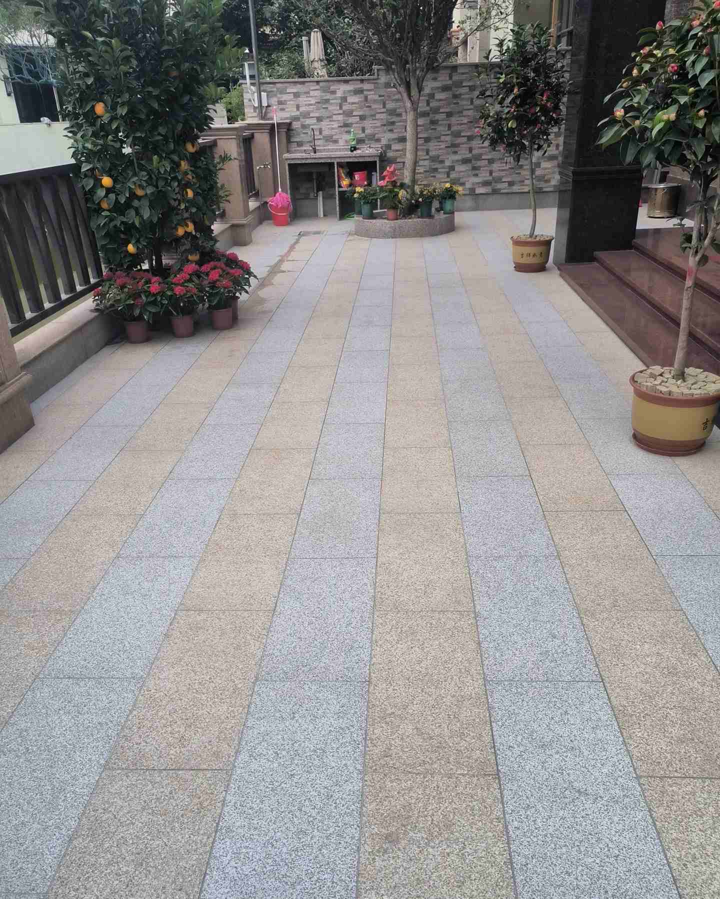 淮安 黄金麻白麻荔枝面庭院铺装展示